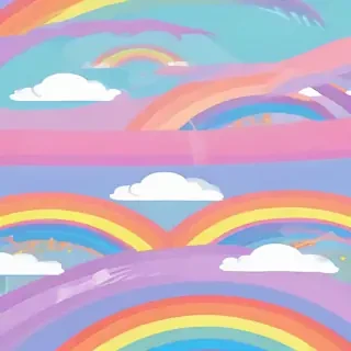 cute rainbow background
