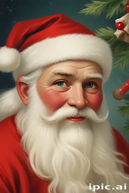 vintage santa images free