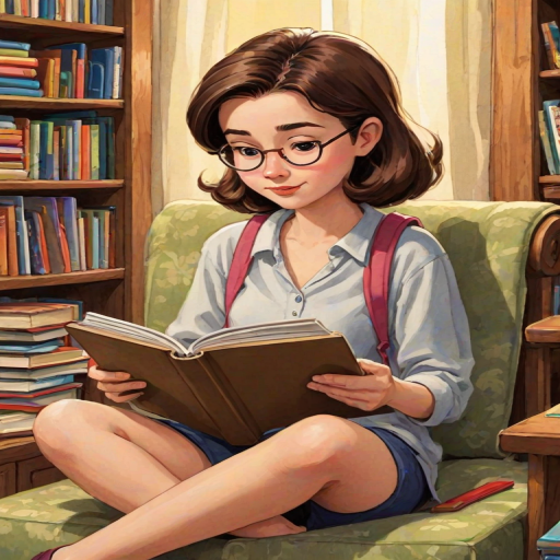 reading cartoon