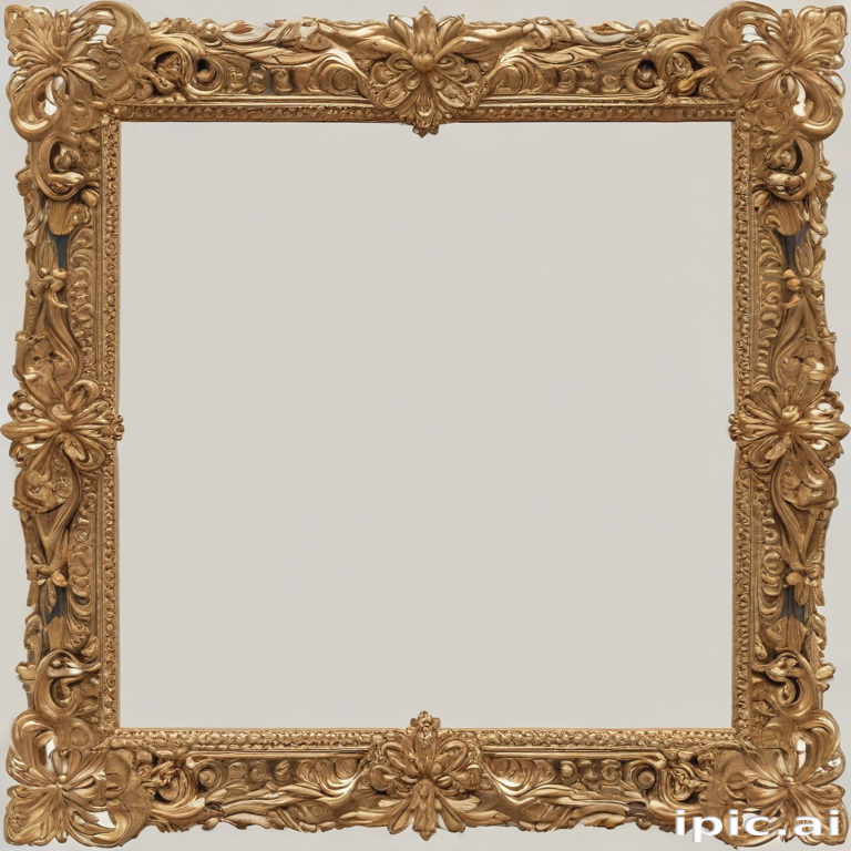 Elegant Ornate Gold Frame Ready for a Stunning Artwork or Photograph
