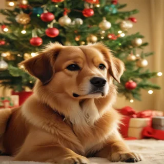 wallpaper christmas dog