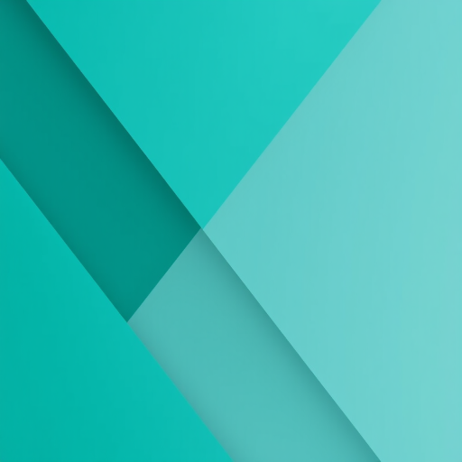 Create a minimalist abstract image with varying shades of teal, featuring diagonal shapes and smooth gradients, captured with a DSLR camera in landscape orientation at f/8 aperture, ISO 100, 1/125 sec shutter speed, using a wide-angle lens for enhanced depth of field.