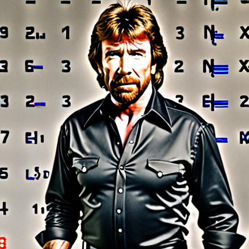 Chuck norris solving the most complex math problem