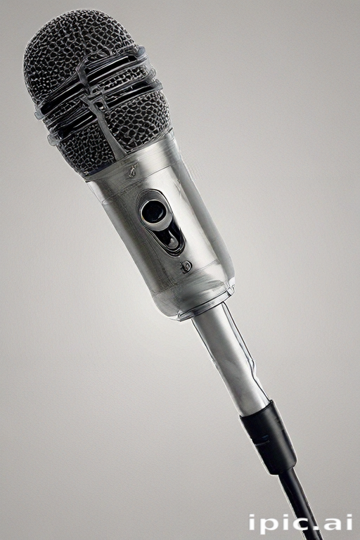 Micro Perophone Close-Up of a Professional Microphone Ready for Recording or Performance