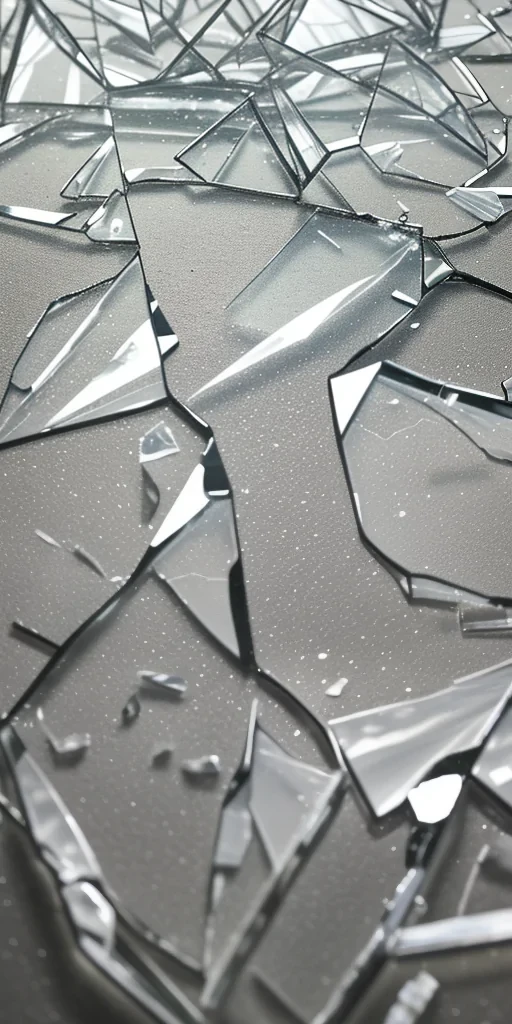 transparent shattered glass