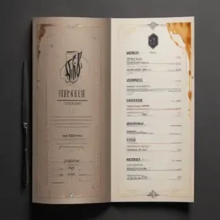 restaurant menu mockup