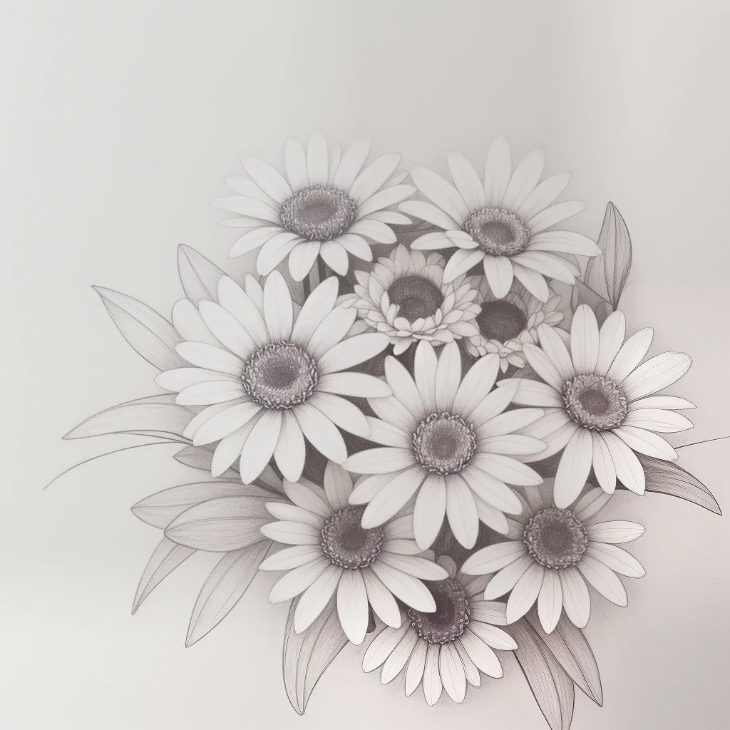 aesthetic simple flower drawing