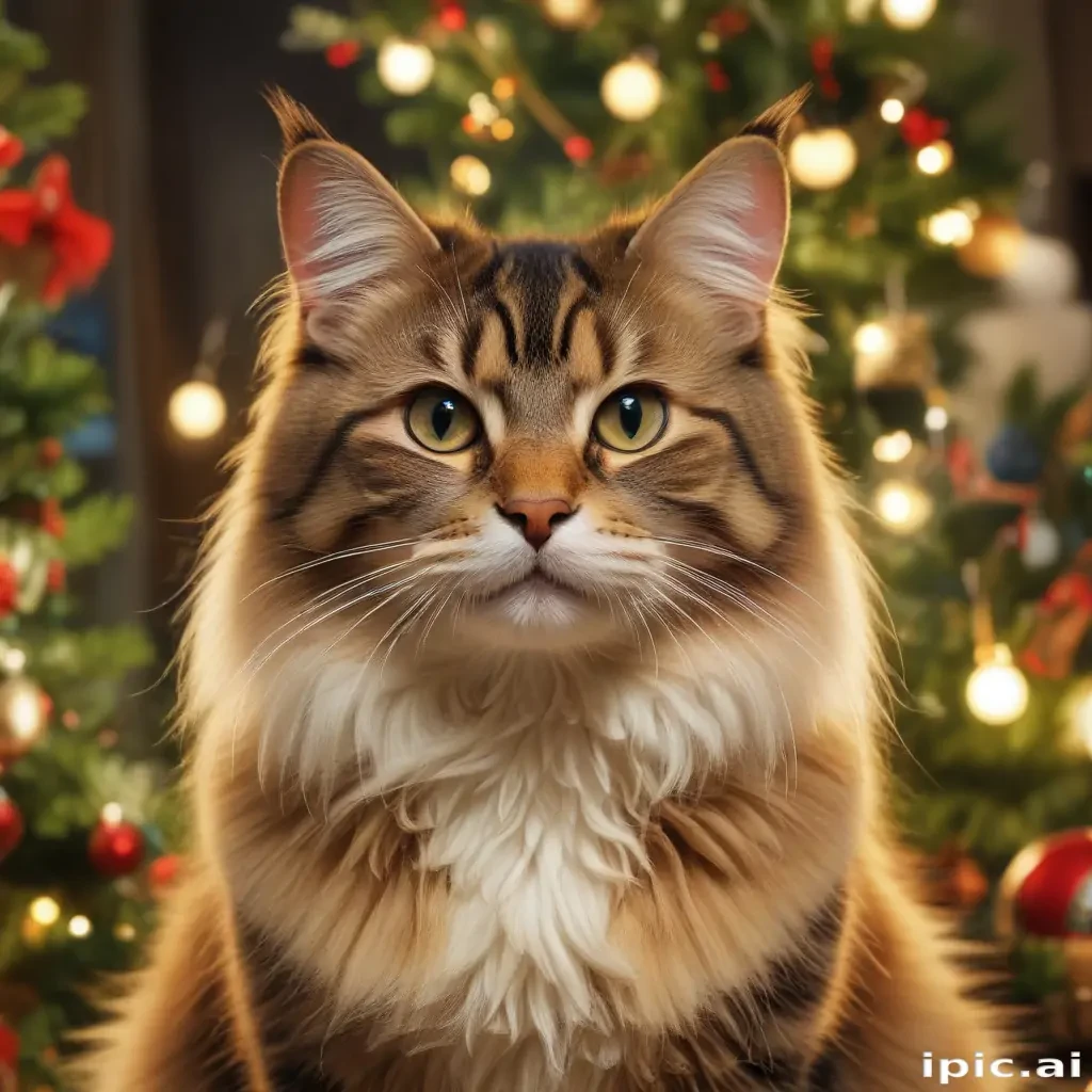 cat christmas background