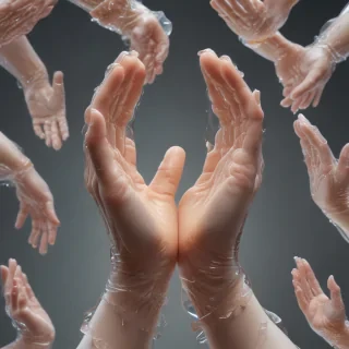 transparent prayer hands