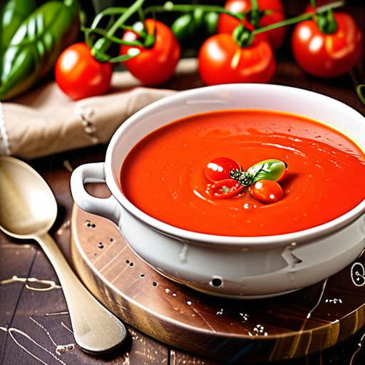 tomato soup with cherry tomatoes