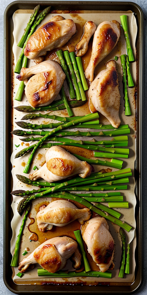 sheet pan miso honey chicken and asparagus