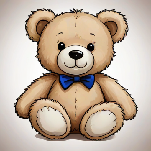 teddy bear clipart black and white