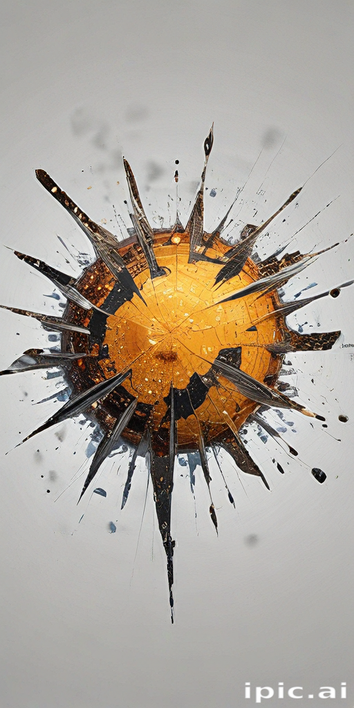 Explosive Burst of Color and Texture Creating a Stunning Abstract Design