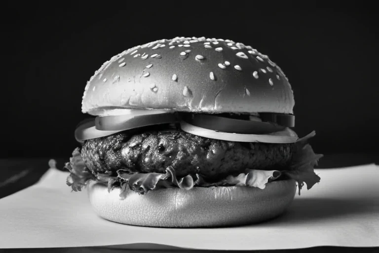 hamburger clipart black and white