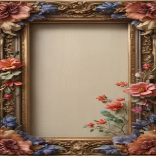 frame with flowers
