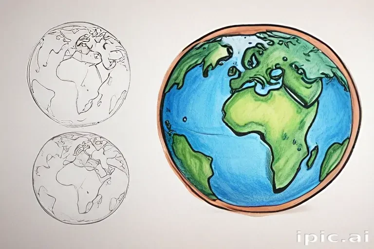 earth cartoon drawing