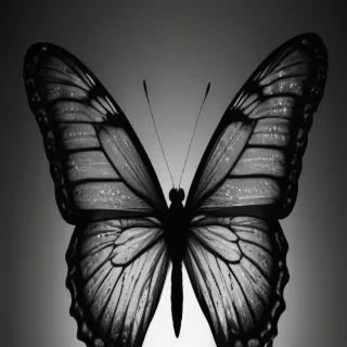 black butterfly outline