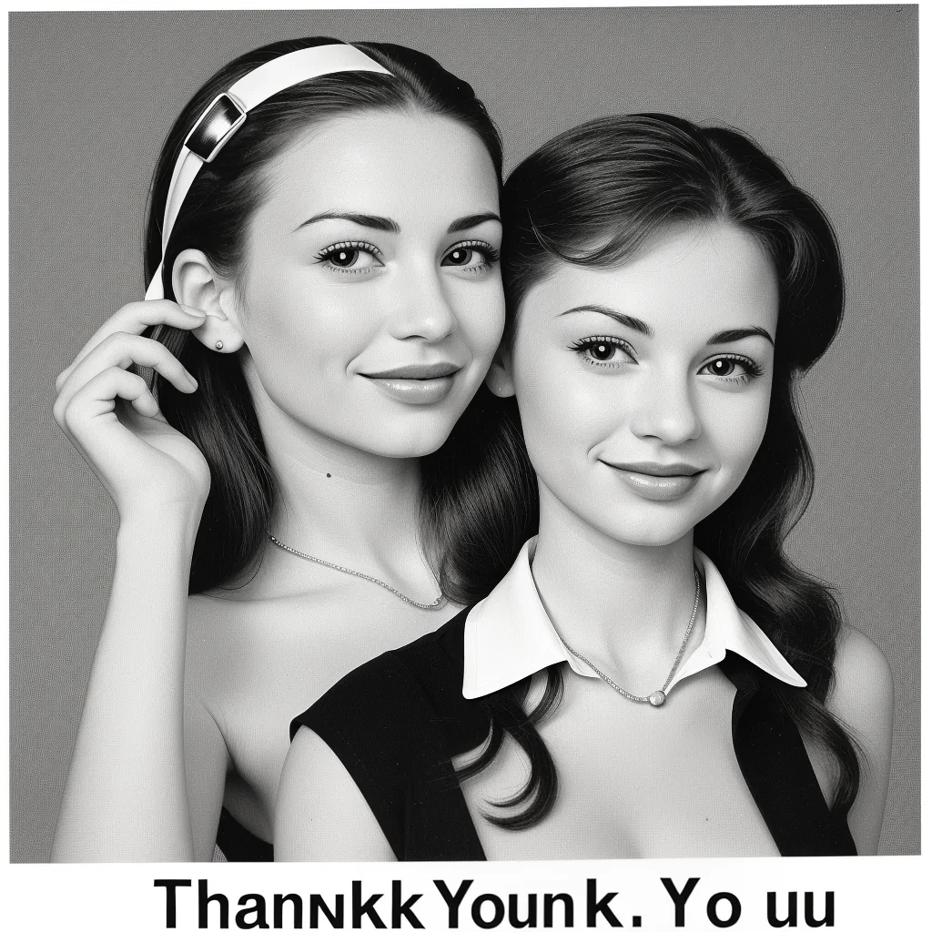 thank you clip art black and white