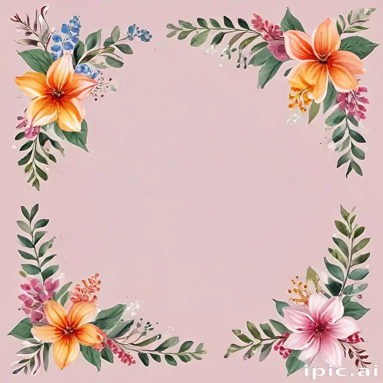 free flower border clipart