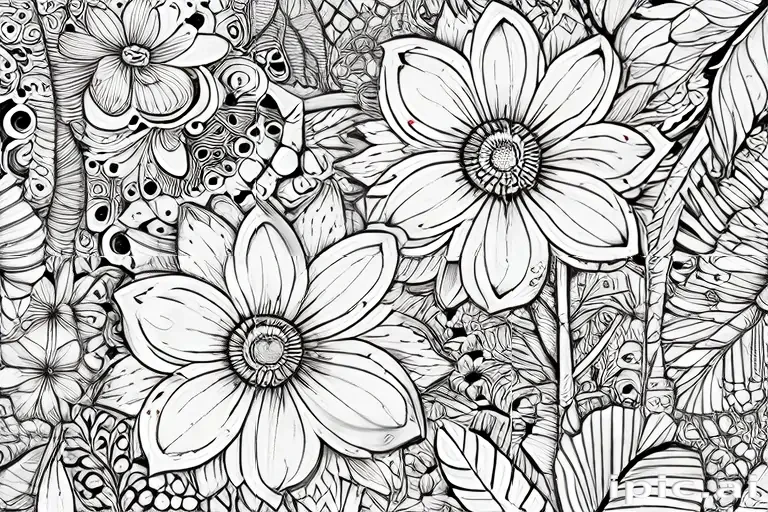 flower doodle art