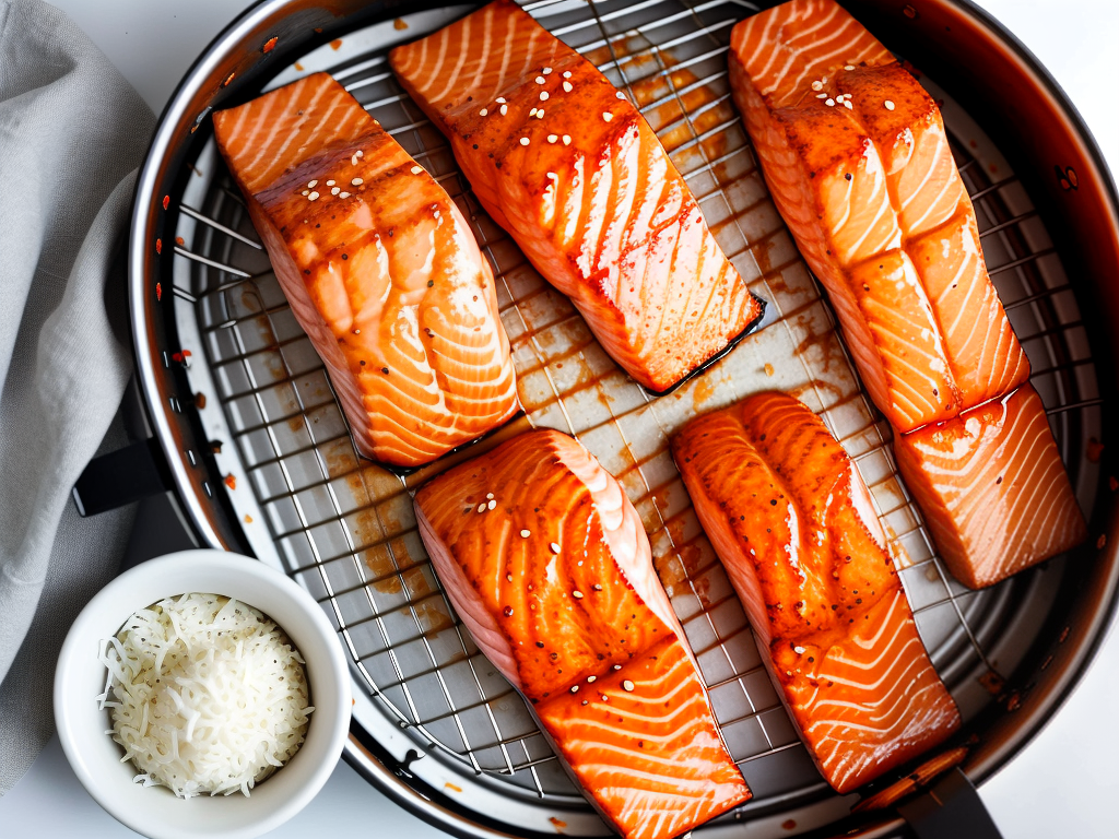 honey sriracha salmon air fryer