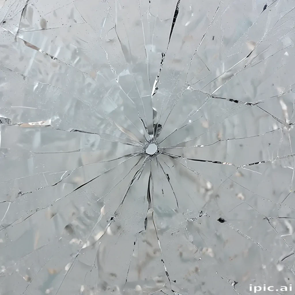 cracked glass transparent