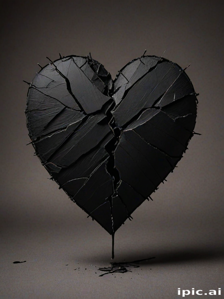 broken heart black