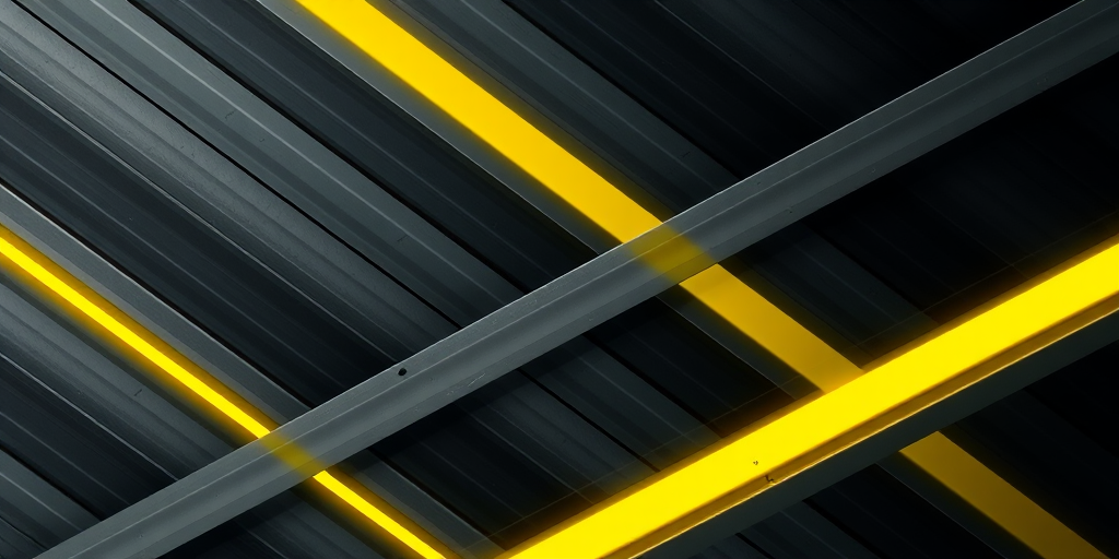 Create a high-resolution abstract image featuring diagonal lines in shades of gray with neon yellow accents, using a DSLR camera with a 50mm lens, aperture set at f/1.8, ISO 100, and a shallow depth of field for enhanced image quality.