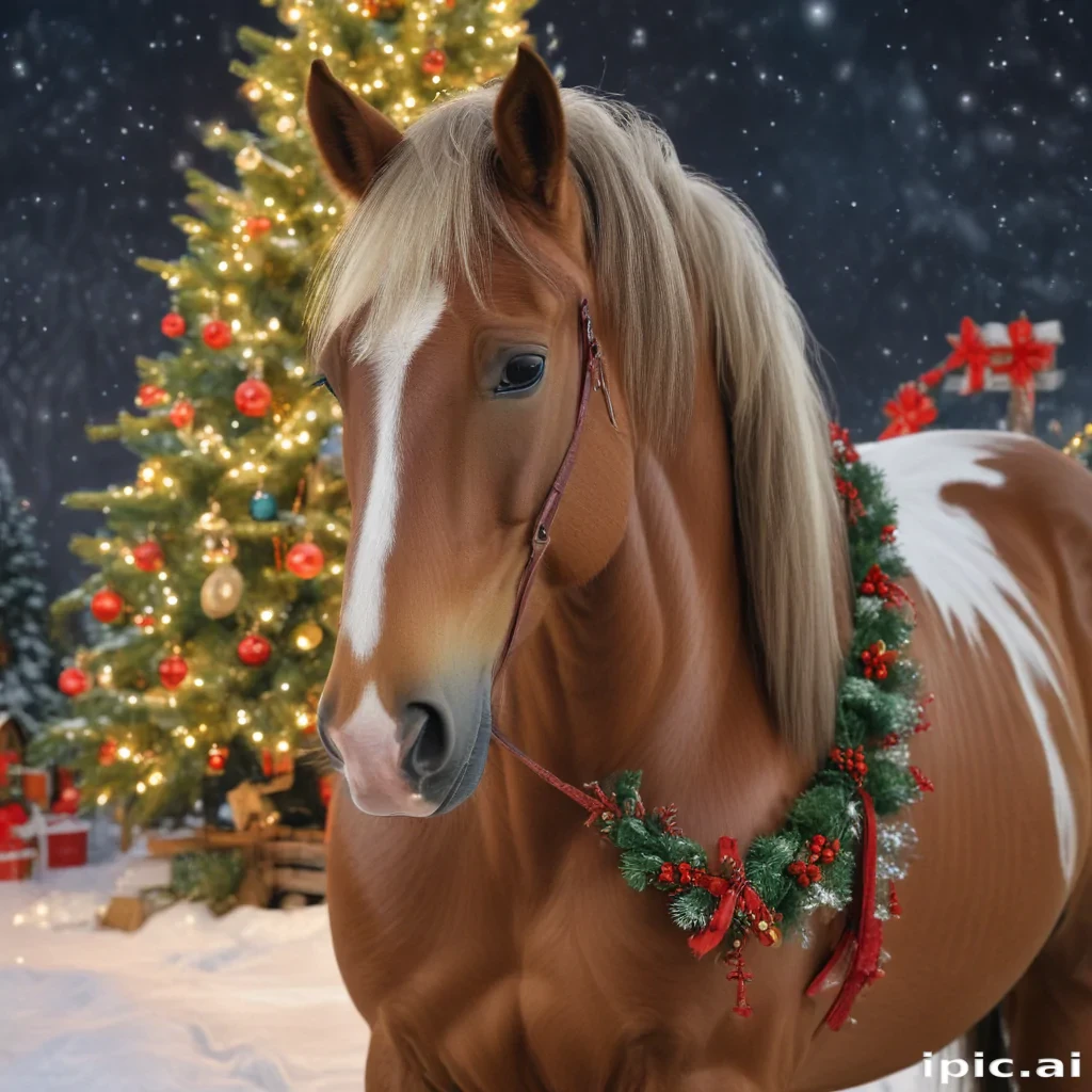 merry christmas horse images