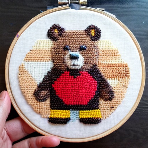 Masha and the Bear cross stitch embroidery pattern