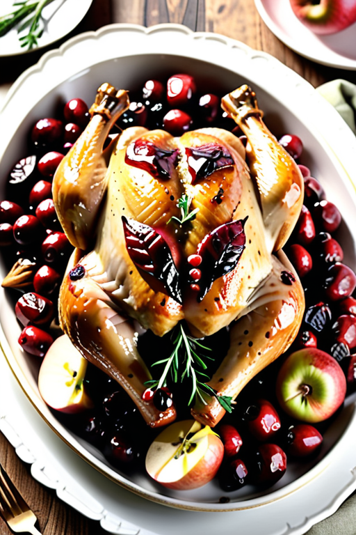 apple and cranberry roasted chicken