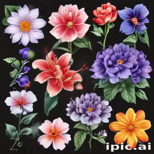 flowers clip art transparent background