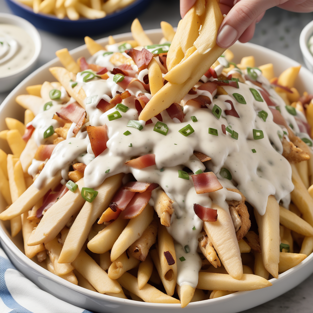 chicken bacon ranch loaded fries