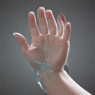 transparent prayer hand