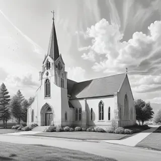 church drawing