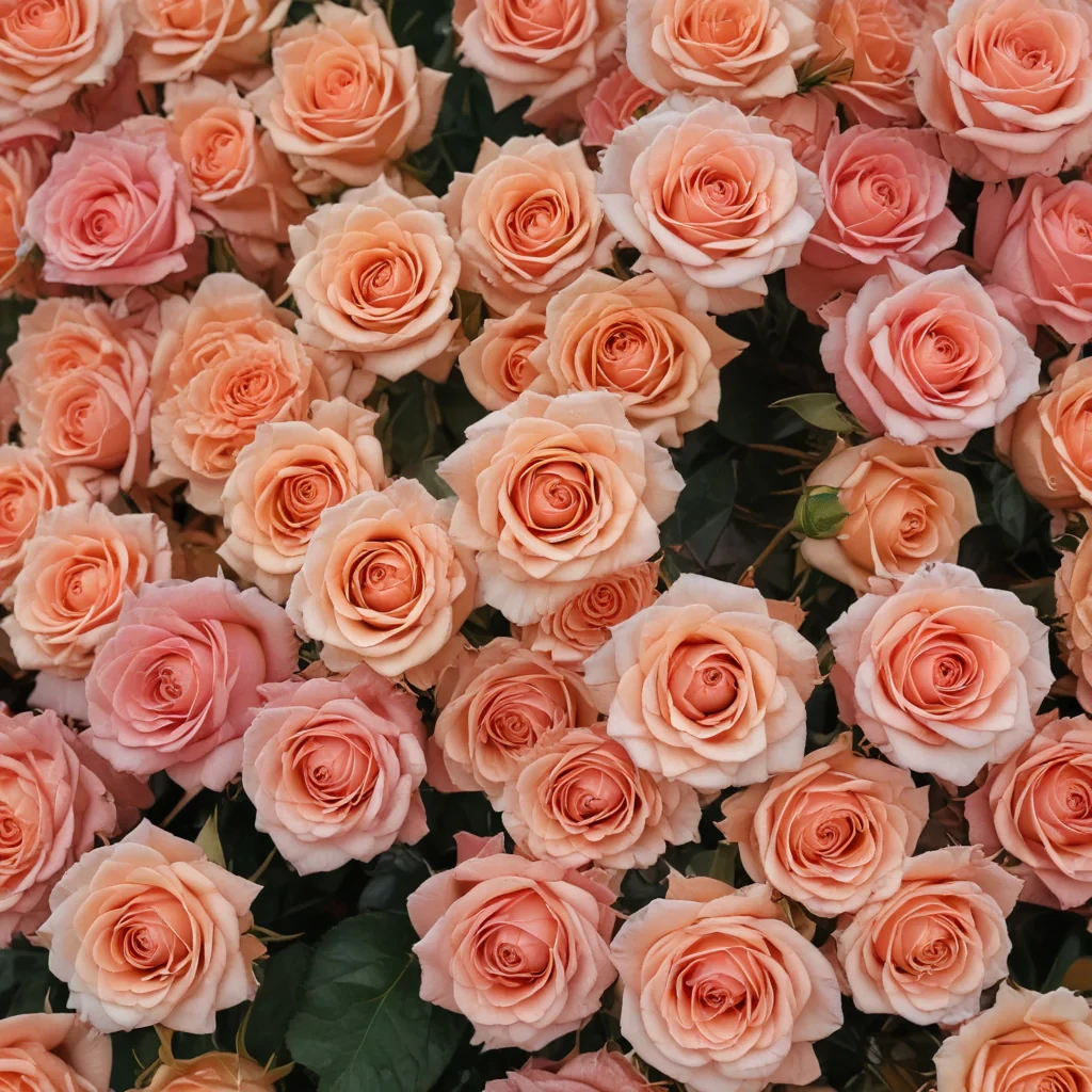 roses in background