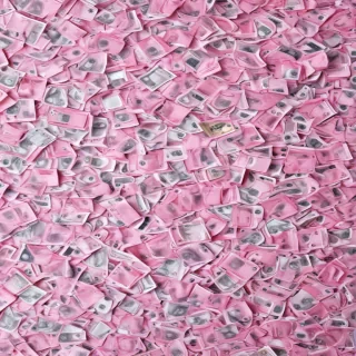 pink money background