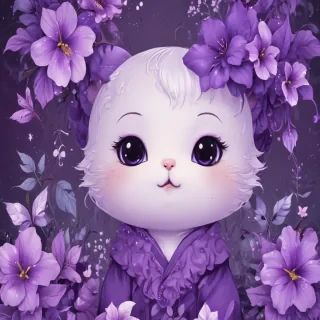 kawaii purple wallpaper