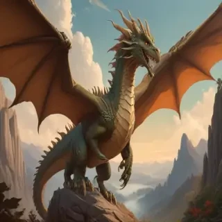 cartoon drawing of a dragon