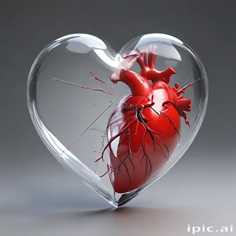 transparent broken heart
