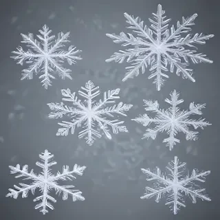 transparent snowflakes