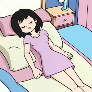 sleep in cartoon