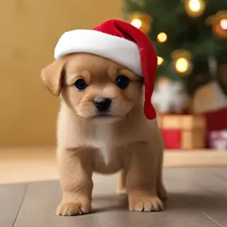 christmas dog wallpaper cute