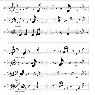 music notes transparent