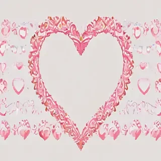 heart border png aesthetic