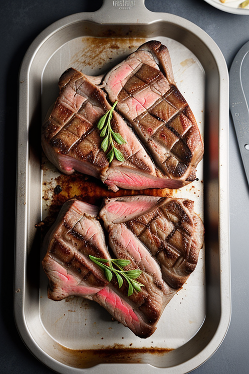 oven baked t bone steak