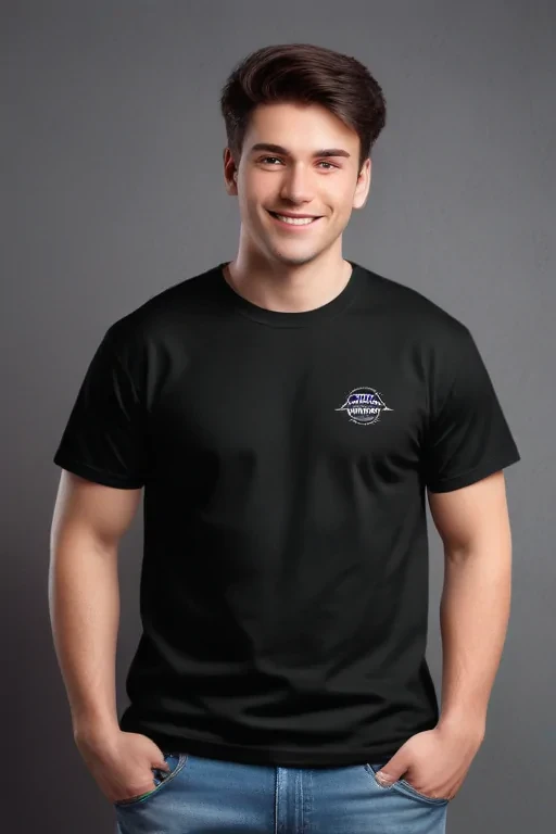 black t shirt mockup