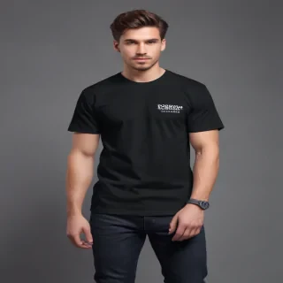 black t shirt mockup free