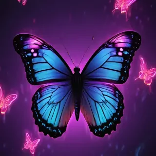 neon butterfly wallpaper
