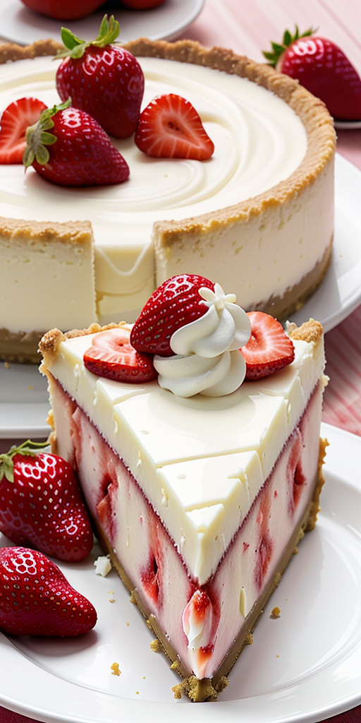 strawberry cheesecake with white chocolate